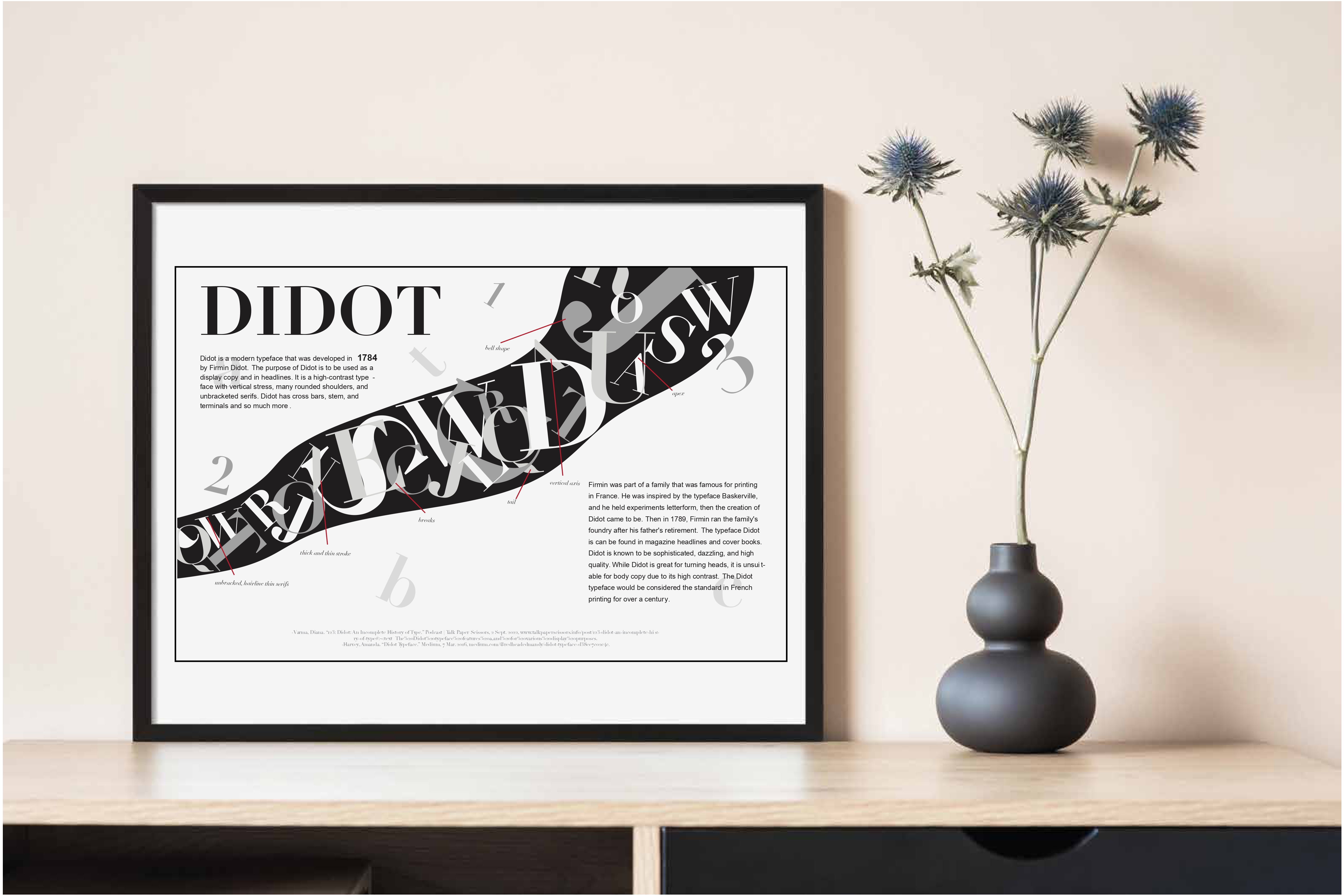 Typography Poster about Typeface Didot